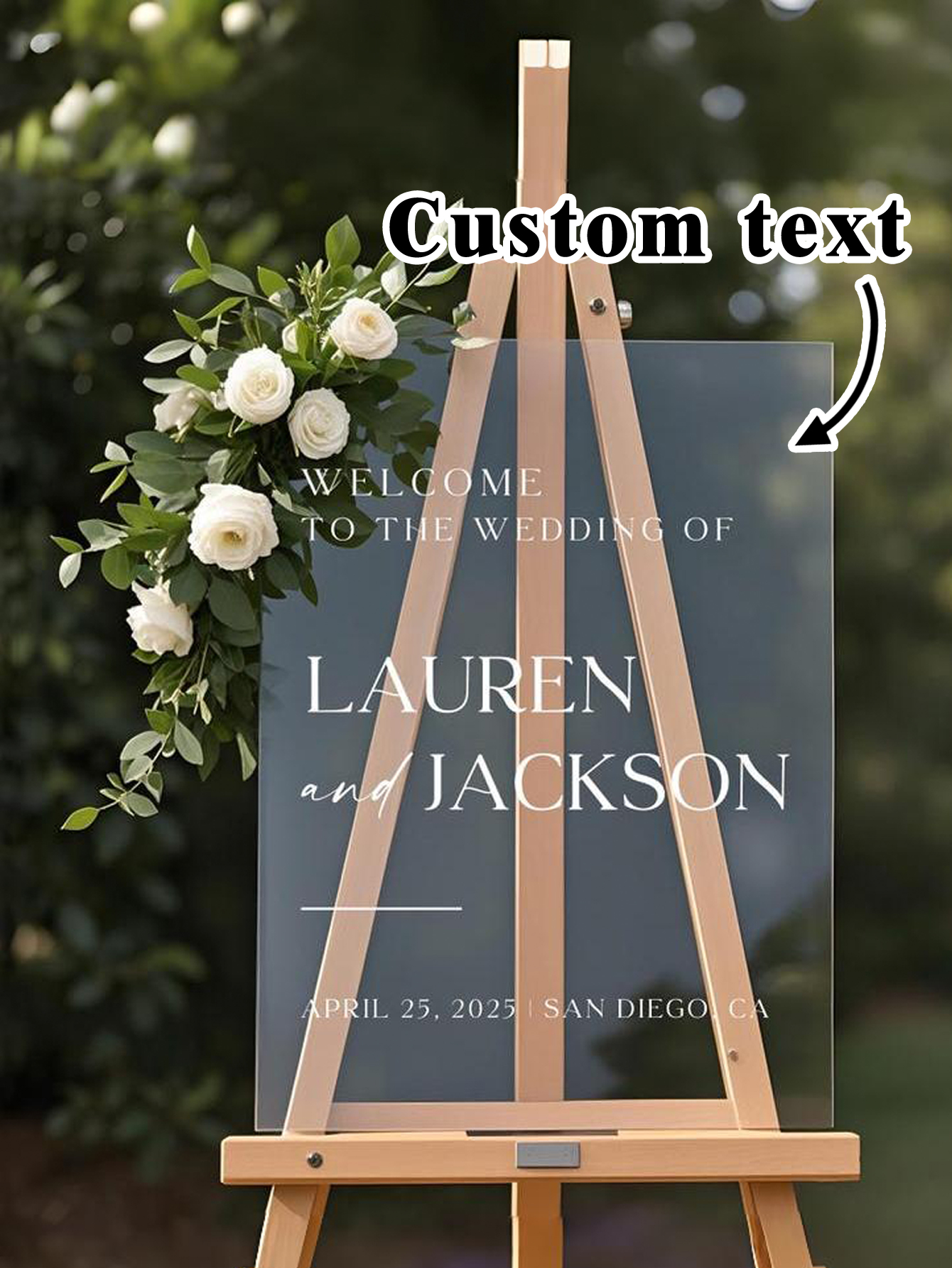 Custom Acrylic Wedding Welcome Sign